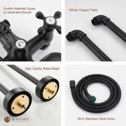 3-Handle Traditional Freestanding Bathtub Faucet(Oil Rubbed Bronze) 11 3-Handle Traditional Freestanding Bathtub Faucet(Oil Rubbed Bronze) -FURITURE SALE SHOP chrome tahanbath claw foot tub faucets z s125c orb 66 1000