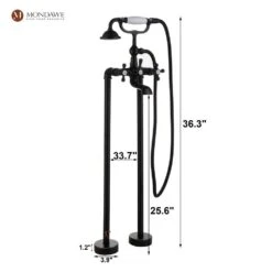 3-Handle Traditional Freestanding Bathtub Faucet(Oil Rubbed Bronze) 12 3-Handle Traditional Freestanding Bathtub Faucet(Oil Rubbed Bronze) -FURITURE SALE SHOP chrome tahanbath claw foot tub faucets z s125c orb c3 1000