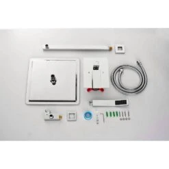 1-Spray 12 In. Dual Rain Shower Head Systems 2.5 GPM Wall Mounted Shower In Brushed Nickel 10 1-Spray 12 In. Dual Rain Shower Head Systems 2.5 GPM Wall Mounted Shower In Brushed Nickel -FURITURE SALE SHOP chrome tahanbath dual shower heads y w2287 141531 1f 1000