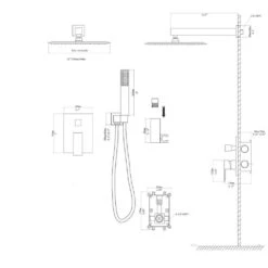 1-Spray 12 In.1.8 GPM Ceiling Mount Dual Shower Head And Handheld Shower Head In Chrome -FURITURE SALE SHOP chrome tahanbath dual shower heads z w1243132125 1f 1000