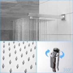 1-Spray 12 In.1.8 GPM Ceiling Mount Dual Shower Head And Handheld Shower Head In Chrome -FURITURE SALE SHOP chrome tahanbath dual shower heads z w1243132125 4f 1000