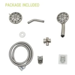 7-spray 4.7 In.Wall Mount 1.8 GPM Dual Shower Head And Handheld Shower Head In Chrome 14 7-spray 4.7 In.Wall Mount 1.8 GPM Dual Shower Head And Handheld Shower Head In Chrome -FURITURE SALE SHOP chrome tahanbath dual shower heads z w124362261 fa 1000