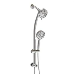 8-spray Dual 4.7 In. Wall Mount 1.8 GPM Shower Head And Handheld Shower Head In Chrome