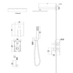 1-spray 10 In.Ceiling Mount 1.8 GPM Dual Shower Head And Handheld Shower Head In Chrome -FURITURE SALE SHOP chrome tahanbath dual shower heads z w124381739 fa 1000