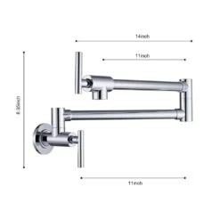 Wall Mount Folding Kitchen Pot Filler Faucet In Chrome -FURITURE SALE SHOP chrome tahanbath pot fillers y w2287 142943 fa 1000