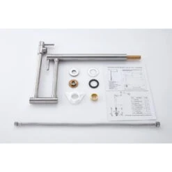 Freestanding Pot Filler Faucet With Extension Shank In Brushed Chrome -FURITURE SALE SHOP chrome tahanbath pot fillers y w2287 p153476 44 1000