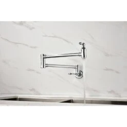 Wall Mount Pot Filler Faucet In Chrome -FURITURE SALE SHOP chrome tahanbath pot fillers y w928 103959 fa 1000
