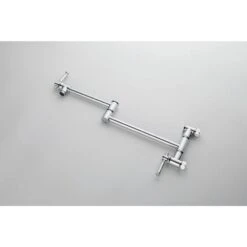 Wall Mount Pot Filler Faucet Wall Mount Pot Filler Faucet, Modern Brass Pot Filler 2-Attachment In Chrome -FURITURE SALE SHOP chrome tahanbath pot fillers y w928 104079 4f 1000