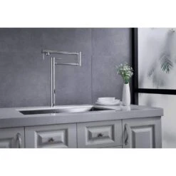 Freestanding Pot Filler Faucet With Extension Shank In Chrome -FURITURE SALE SHOP chrome tahanbath pot fillers y w928 104108 fa 1000