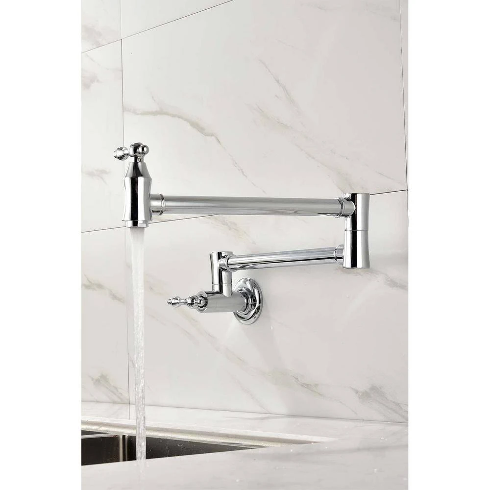 Wall Mount Pot Filler Faucet Folding Kitchen In Brushed Chrome 8 Wall Mount Pot Filler Faucet Folding Kitchen In Brushed Chrome - Image 8