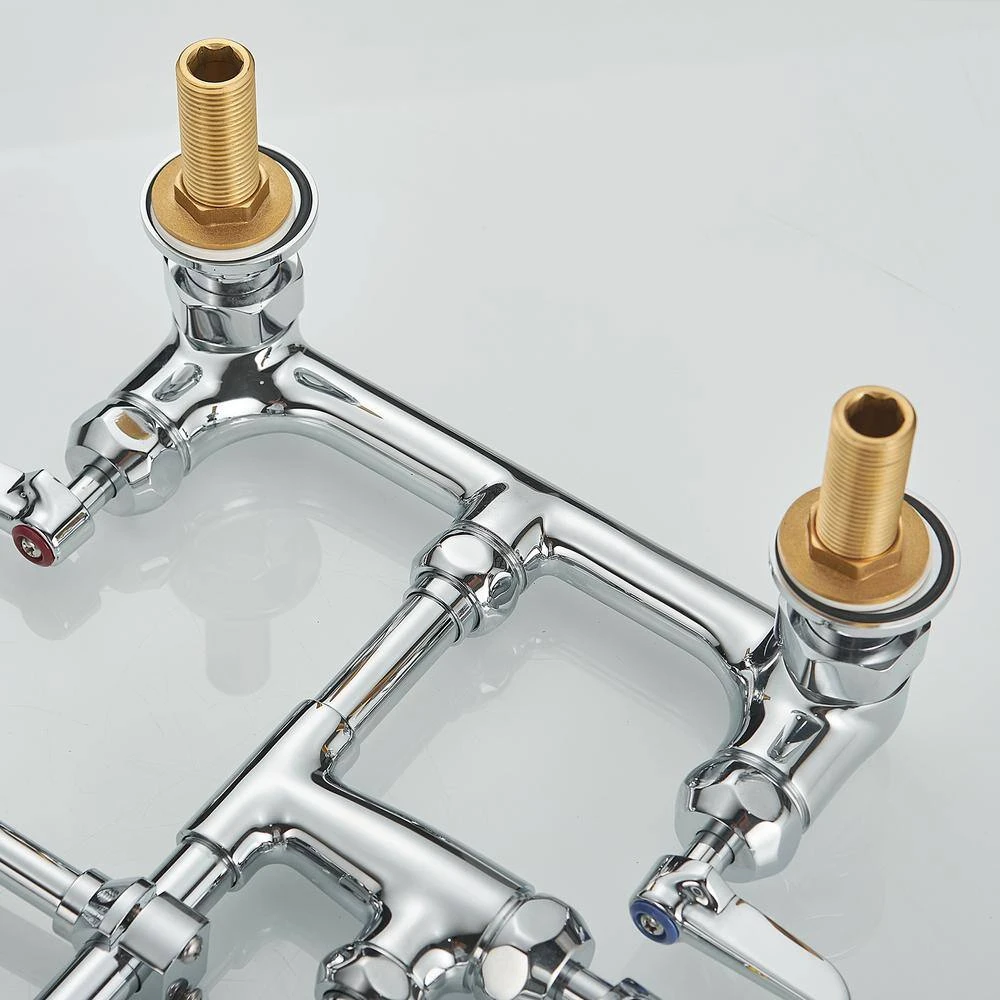 Triple Handle Pull Down Sprayer Kitchen Faucet In Chrome 4 Triple Handle Pull Down Sprayer Kitchen Faucet In Chrome - Image 4