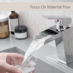 Sink Faucet With Deck Plate Waterfall Chrome Bathroom Faucets For Sink 1 Hole Or 3 Holes One Handle Faucets 9 Sink Faucet With Deck Plate Waterfall Chrome Bathroom Faucets For Sink 1 Hole Or 3 Holes One Handle Faucets -FURITURE SALE SHOP chrome tahanbath single hole bathroom faucets z w1932p181205 4f 1000