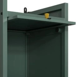 Modern 3-tier Glass Door Cabinet With Featuring 4-tier Storage, For Entryway, Dark Green -FURITURE SALE SHOP dark green tahanbath pantry organizers z w757p241565 31 1000