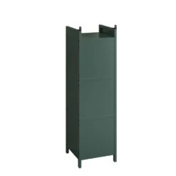 Modern 3-tier Glass Door Cabinet With Featuring 4-tier Storage, For Entryway, Dark Green -FURITURE SALE SHOP dark green tahanbath pantry organizers z w757p241565 c3 1000