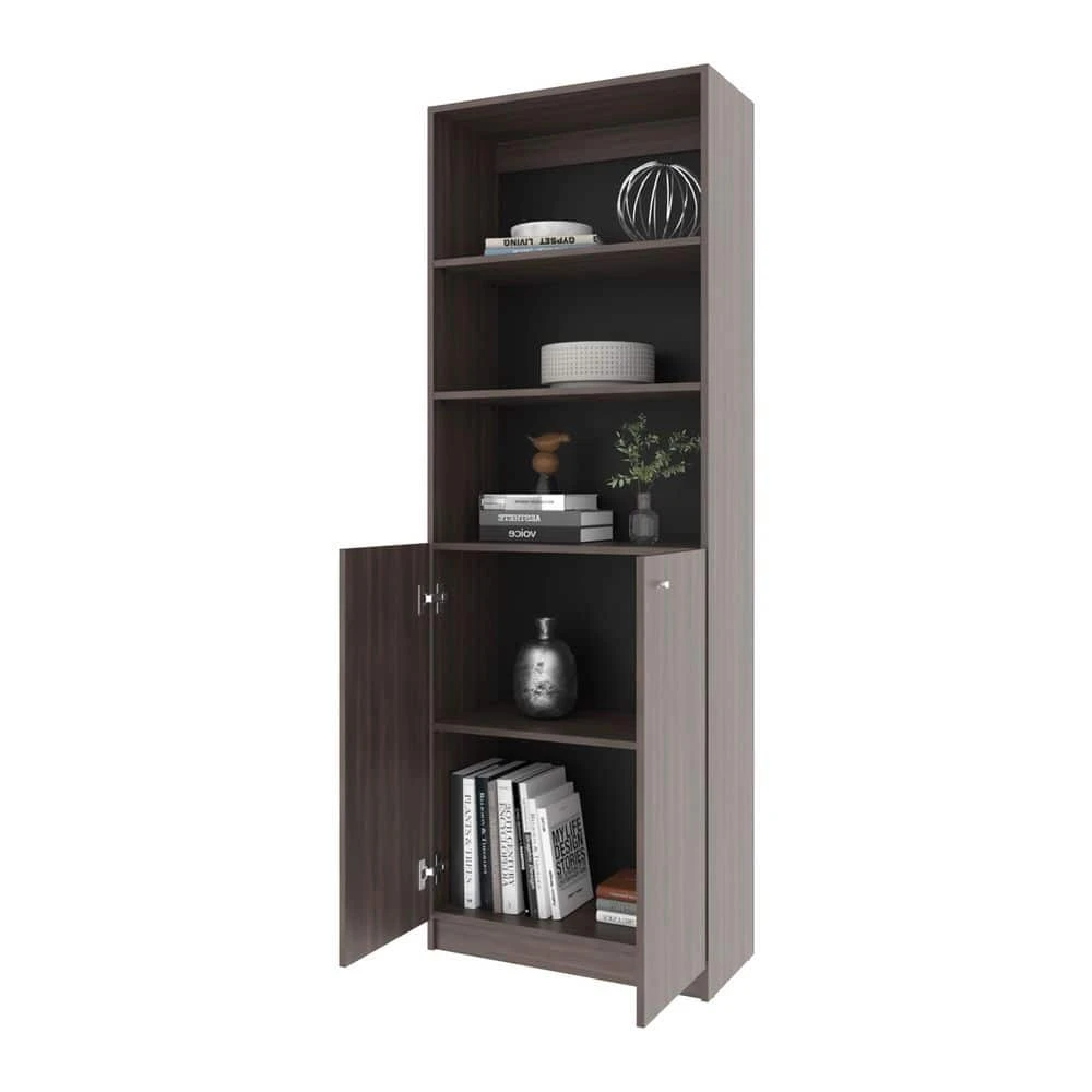 24.80 In. W X 12.40 In. D X 71.10 In. H Brown Particle Board Freestanding Linen Cabinet W/2-Doors In Dark Walnut 5 24.80 In. W X 12.40 In. D X 71.10 In. H Brown Particle Board Freestanding Linen Cabinet W/2-Doors In Dark Walnut - Image 5