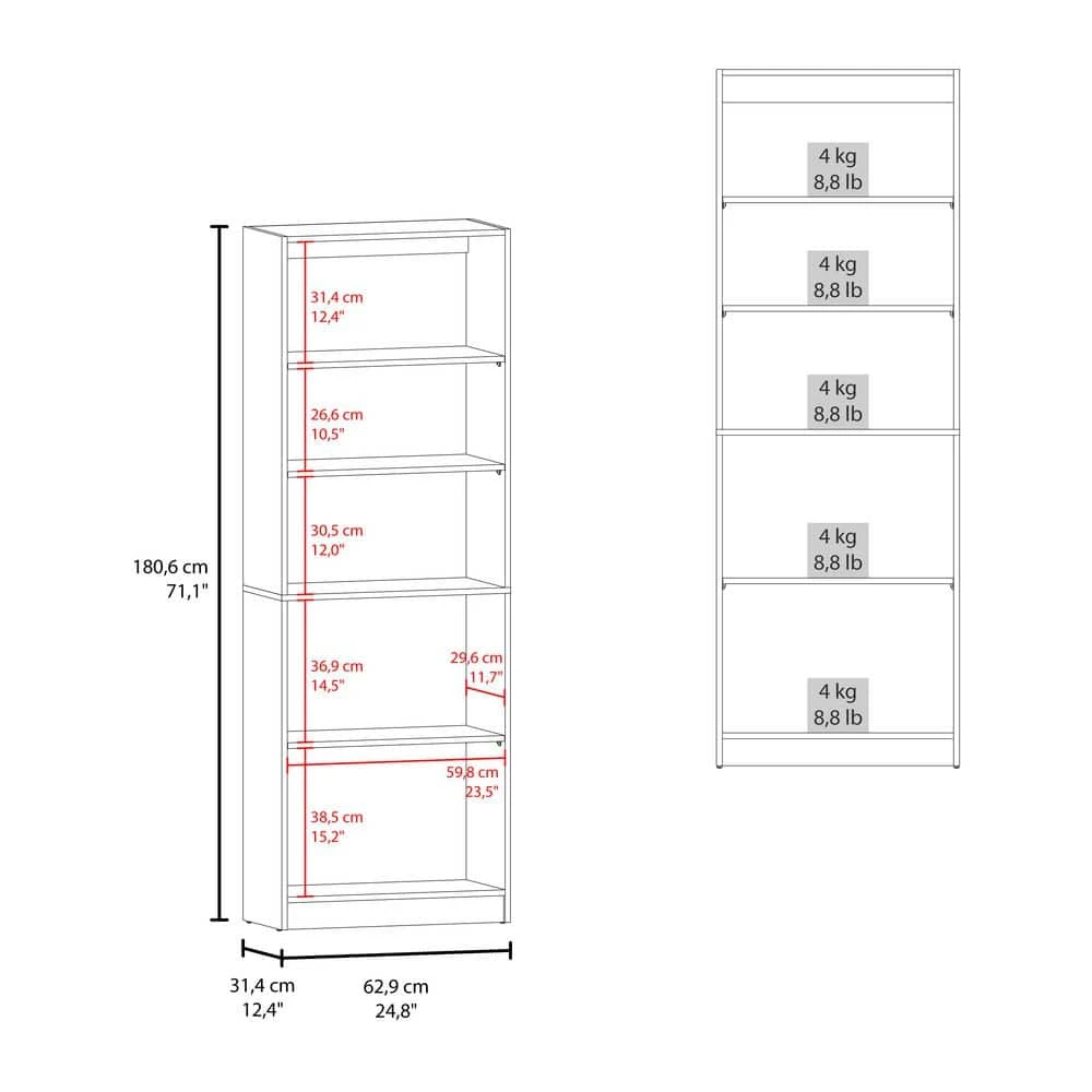 24.80 In. W X 12.40 In. D X 71.10 In. H Brown Particle Board Freestanding Linen Cabinet W/2-Doors In Dark Walnut 4 24.80 In. W X 12.40 In. D X 71.10 In. H Brown Particle Board Freestanding Linen Cabinet W/2-Doors In Dark Walnut - Image 4