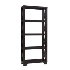 11.50 In. W X 30 In. D X 66.75 In. H Espresso MDF Freestanding Linen Cabinet With 5-Shelves In Espresso