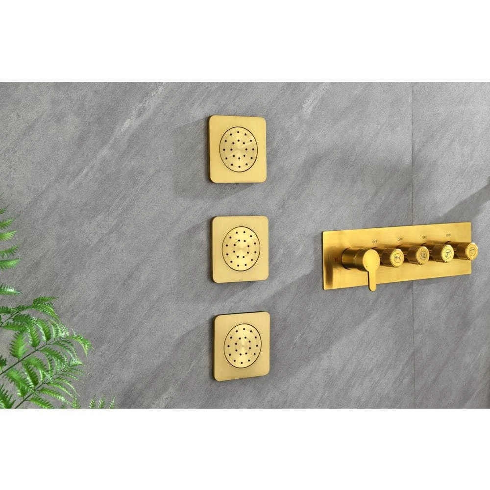 Single-Handle Claw Foot Tub Faucet With Hand Shower Body Shower Bodyspray (3pcs) In. Gold 6 Single-Handle Claw Foot Tub Faucet With Hand Shower Body Shower Bodyspray (3pcs) In. Gold - Image 6