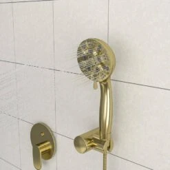 5-spray Dual 10 In. Wall Mount 1.8 GPM Shower Head And Handheld Shower Head In Gold 10 5-spray Dual 10 In. Wall Mount 1.8 GPM Shower Head And Handheld Shower Head In Gold -FURITURE SALE SHOP gold tahanbath dual shower heads z w1243136670 c3 1000