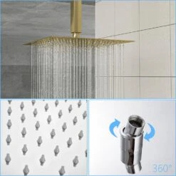 1-spray 10 In.1.8 GPM Ceiling Mount Dual Shower Headand Handheld Shower Head In Gold 10 1-spray 10 In.1.8 GPM Ceiling Mount Dual Shower Headand Handheld Shower Head In Gold -FURITURE SALE SHOP gold tahanbath dual shower heads z w124381746 4f 1000
