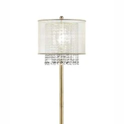 65 In. Gold Modern 1-Light Smart 1-Way (On/Off) Standard Floor Lamp For Living Room With Silk Drum Shade -FURITURE SALE SHOP gold tahanbath floor lamps ct xl 116235 c3 1000