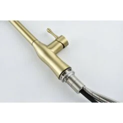 17.5-Single Handle Pull Down Sprayer Kitchen Faucet 360° Spout Swivel In Gold 14 17.5-Single Handle Pull Down Sprayer Kitchen Faucet 360° Spout Swivel In Gold -FURITURE SALE SHOP gold tahanbath pull down kitchen faucets z w2898p232722 76 1000