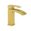 Single Handle Single Hole Bathroom Faucet Spot Resistant In Gold