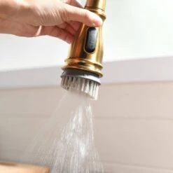 Single Handle Pull Down Sprayer Kitchen Faucet In Golden -FURITURE SALE SHOP golden tahanbath pull down kitchen faucets z w1932124131 76 1000