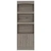 24.90 In. W X 10.40 In. D X 71.10 In. H Gray Particle Board Freestanding Linen Cabinet With 3 Shelves In Light Gray
