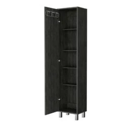15.70 In. W X 11.70 In. D X 70.80 In. H Gray Wood Freestanding Linen Cabinet With 3 Broom Hangers In Gray 9 15.70 In. W X 11.70 In. D X 70.80 In. H Gray Wood Freestanding Linen Cabinet With 3 Broom Hangers In Gray -FURITURE SALE SHOP gray tahanbath linen cabinets ct xl p176120 4f 1000