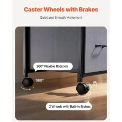 Mobile Metal File Cabinet With 3-Fabric Drawers And 2-Open Shelves In Gray -FURITURE SALE SHOP gray tahanbath pantry organizers z w1247p179943 fa 1000