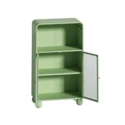 45.28 In. H Freestanding Green Bathroom/Living Room/Kitchen/Home Office Storage Cabinet With Glass Door And Shelves -FURITURE SALE SHOP green tahanbath pantry organizers z w757p205952 c3 1000