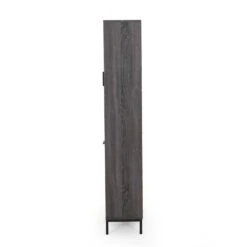 11.75 In. W X 31.50 In. D X 67.25 In. H Grey MDF Freestanding Linen Cabinet With 2-Drawers And Shelves In Grey -FURITURE SALE SHOP grey oak tahanbath linen cabinets ct xl 66446 00 4f 1000