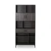 11.75 In. W X 31.50 In. D X 67.25 In. H Grey MDF Freestanding Linen Cabinet With 2-Drawers And Shelves In Grey