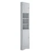9.40 In. W X 14.60 In. D X 66.90 In. H Bathroom Storage Wall Cabinet In Grey