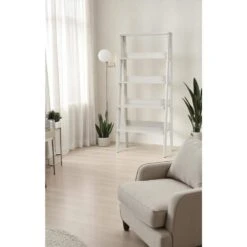 24 In. W X 13 In. D X 55 In. H Grey Wood Freestanding Linen Cabinet W/5-Shelves For Small Spaces In Grey -FURITURE SALE SHOP grey tahanbath linen cabinets ct xl 49526 4f 1000