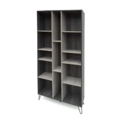 12 In. W X 40.25 In. D X 77 In. H Grey Particle Board Freestanding Linen Cabinet With 13-Shelves In Grey 11 12 In. W X 40.25 In. D X 77 In. H Grey Particle Board Freestanding Linen Cabinet With 13-Shelves In Grey -FURITURE SALE SHOP grey tahanbath linen cabinets ct xl 61169 00 4f 1000