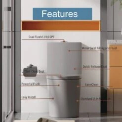 Dual Flush Single Flush: Other Elongated One Piece Toilet Grey 7 Dual Flush Single Flush: Other Elongated One Piece Toilet Grey -FURITURE SALE SHOP grey tahanbath one piece toilets k w2826p192008 4f 1000