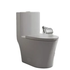 Dual Flush Single Flush: Other Elongated One Piece Toilet Grey