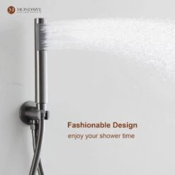 1-Spray 10 In. Ceiling Mount 1.8 GPM Dual Shower Head And Handheld Shower Head In Gun Black -FURITURE SALE SHOP gun black tahanbath dual shower heads z s133ac 10gb 66 1000