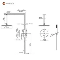 1-Spray 10 In. Ceiling Mount 1.8 GPM Dual Shower Head And Handheld Shower Head In Gun Black -FURITURE SALE SHOP gun black tahanbath dual shower heads z s133ac 10gb c3 1000