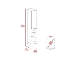 15.70 In. W X 15.70 In. D X 59.30 In. H Bathroom Storage Wall Cabinet In Light Gray 8 15.70 In. W X 15.70 In. D X 59.30 In. H Bathroom Storage Wall Cabinet In Light Gray -FURITURE SALE SHOP light gray tahanbath bathroom wall cabinets z b092122957 1f 1000