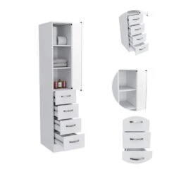 15.70 In. W X 15.70 In. D X 59.30 In. H Bathroom Storage Wall Cabinet In Light Gray 7 15.70 In. W X 15.70 In. D X 59.30 In. H Bathroom Storage Wall Cabinet In Light Gray -FURITURE SALE SHOP light gray tahanbath bathroom wall cabinets z b092122957 4f 1000