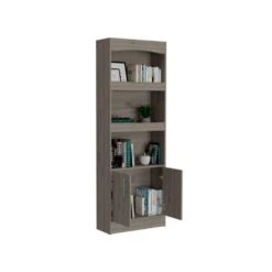 24.88 In. W X 10.35 In. D X 71.10 In. H Gray Particle Board Freestanding Linen Cabinet W/4-Shelves In Gray -FURITURE SALE SHOP light gray tahanbath linen cabinets ct xl 122900 1f 1000