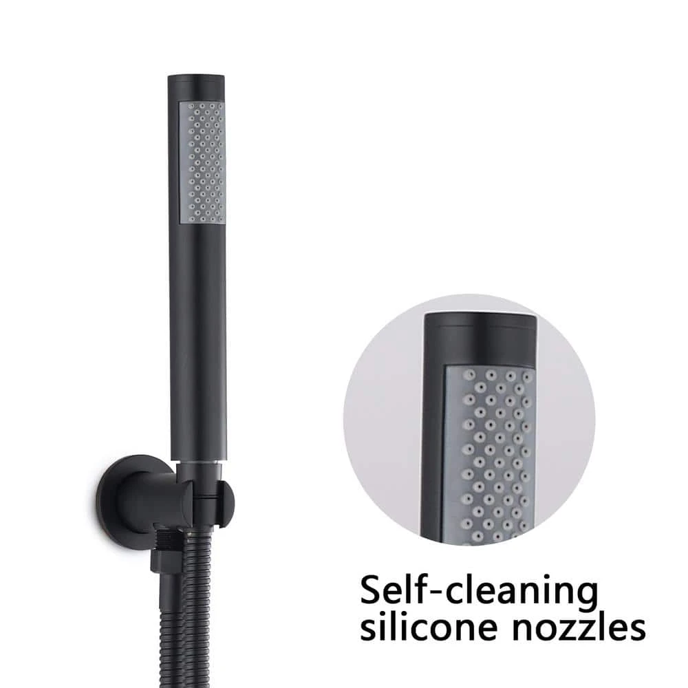 2-Handle Claw Foot Tub Faucetwith 10 In. Rain Shower Head And Handheld Shower Head Set In Matt Black 2 2-Handle Claw Foot Tub Faucetwith 10 In. Rain Shower Head And Handheld Shower Head Set In Matt Black - Image 2