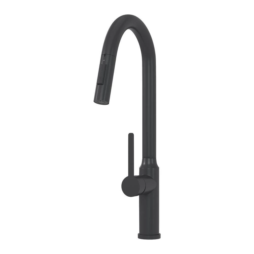 Single Handle Pull Down Sprayer Kitchen Faucet In Matt Black 5 Single Handle Pull Down Sprayer Kitchen Faucet In Matt Black - Image 5