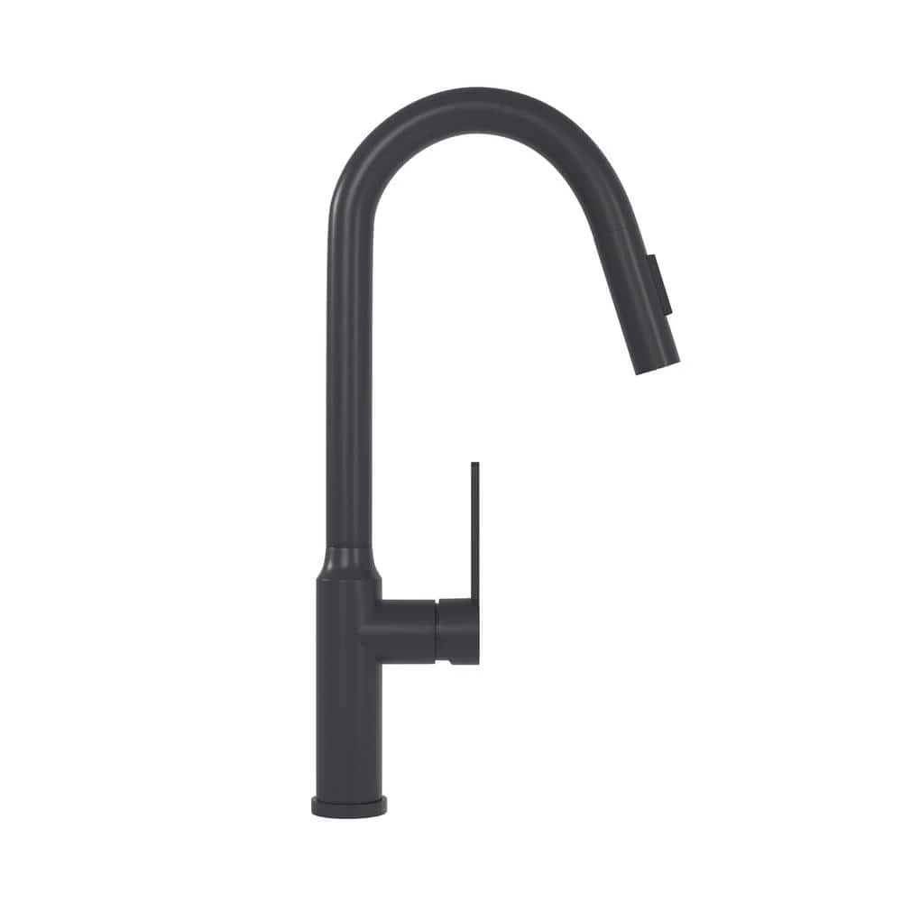 Single Handle Pull Down Sprayer Kitchen Faucet In Matt Black 1 Single Handle Pull Down Sprayer Kitchen Faucet In Matt Black
