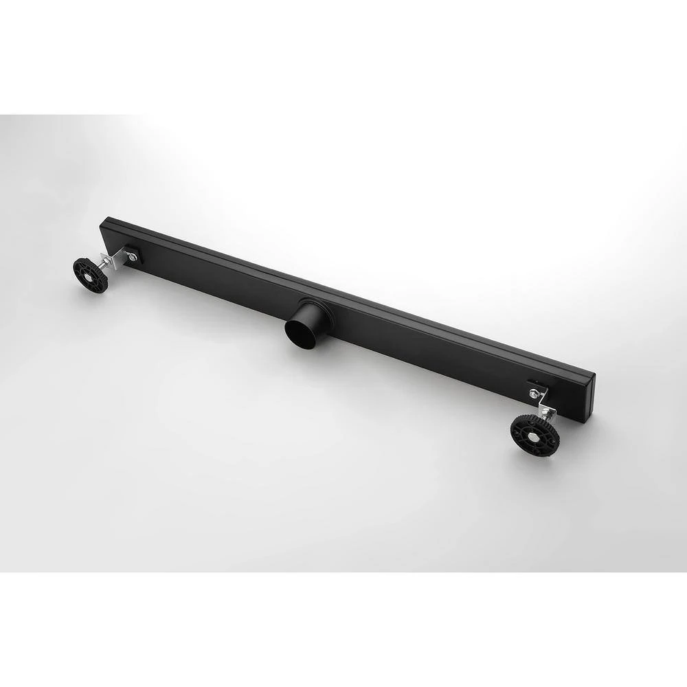 30 In. Linear Shower Drain, Included Hair Strainer And Leveling Feet In Matt Black 4 30 In. Linear Shower Drain, Included Hair Strainer And Leveling Feet In Matt Black - Image 4