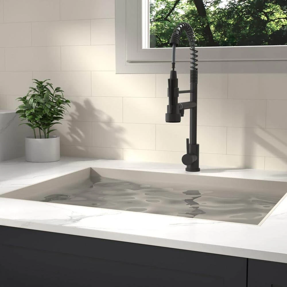 Single Handle Wall Mount Standard Kitchen Faucet In Matt Black 8 Single Handle Wall Mount Standard Kitchen Faucet In Matt Black - Image 8