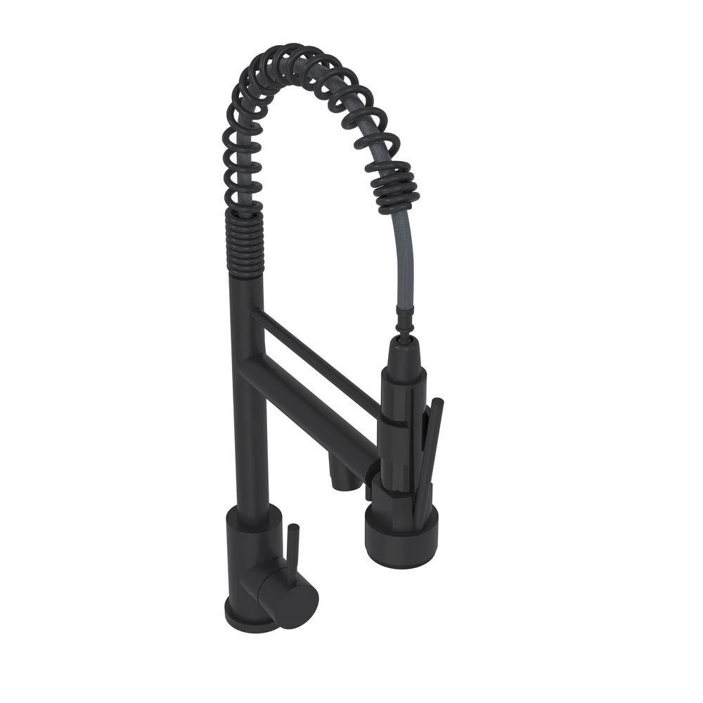 Single Handle Wall Mount Standard Kitchen Faucet In Matt Black 5 Single Handle Wall Mount Standard Kitchen Faucet In Matt Black - Image 5